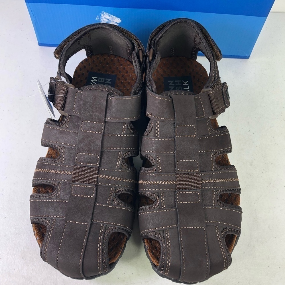 Nunn Bush Riobravo Brown Sandal Walking Shoes - Picture 5 of 9